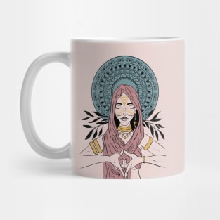 indian woman mandala shamanic Mug